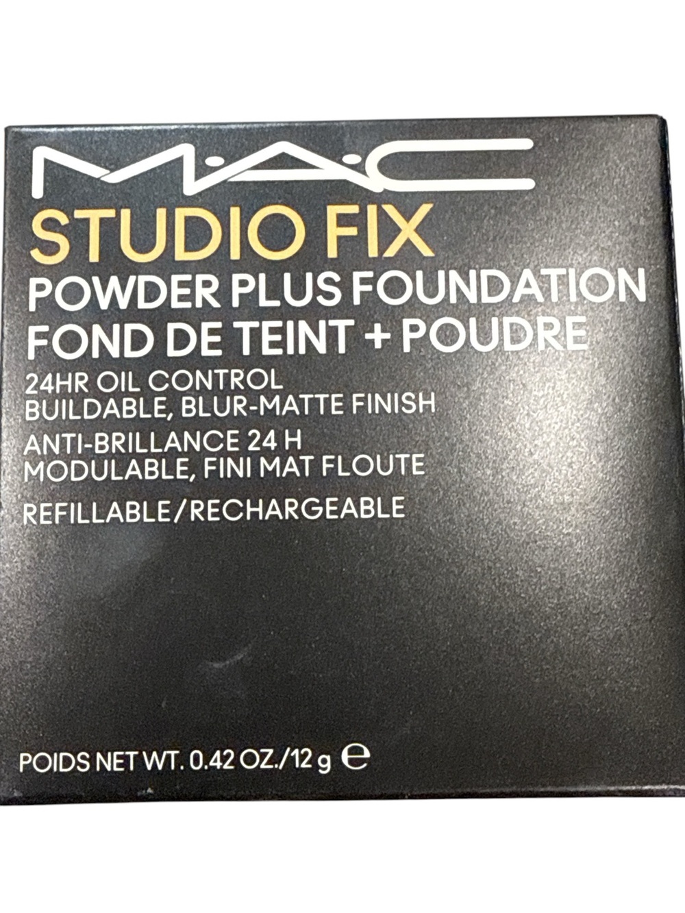 MAC Cosmetics Studio Fix Powder Plus Foundation - Black & Gold Text